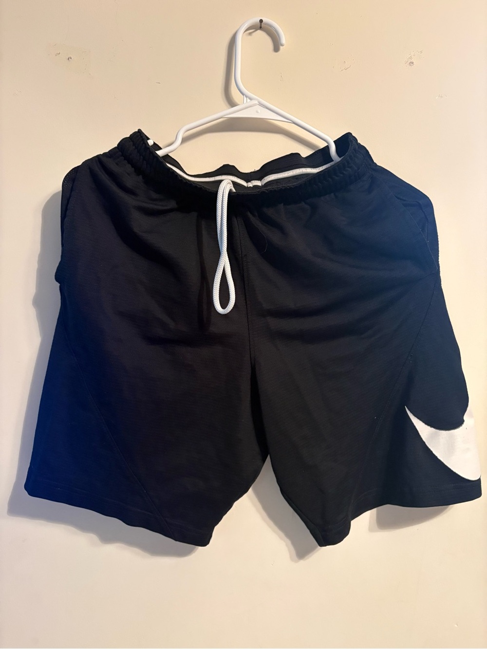 Nike Black Men's Training Shorts with White Swoosh Accent